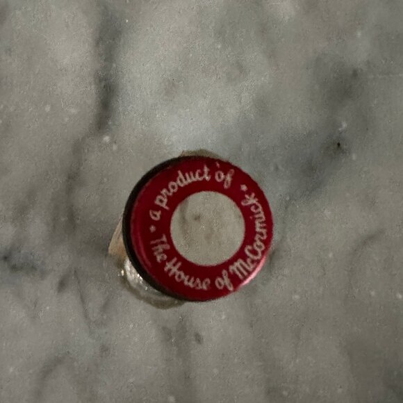 Vintage House Of McCormick Decors Silver Dragees Giraffe Label Bottle Baking Mem - Picture 5 of 13